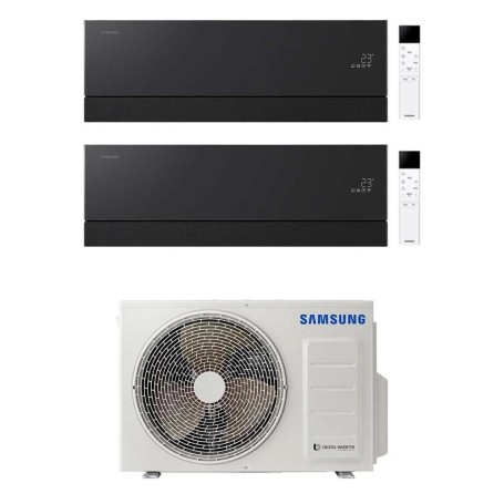 Climatizzatore Samsung WindFree Première Soapstone Charcoal wifi dual split 7000 + 9000 btu inverter A+++ in R32 AJ050TXJ2KG