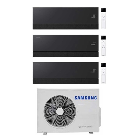 Climatizzatore Samsung WindFree Première Soapstone Charcoal wifi trial split 7000+9000+12000 btu inverter A++ R32 AJ068TXJ3KG