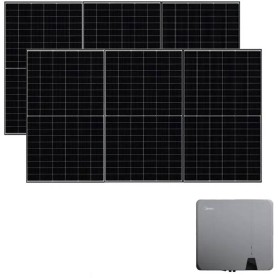 Impianto Kit fotovoltaico Midea con Inverter Ibrido da 6 kw e 6 Pannelli fotovoltaici Sunerg da 510w
