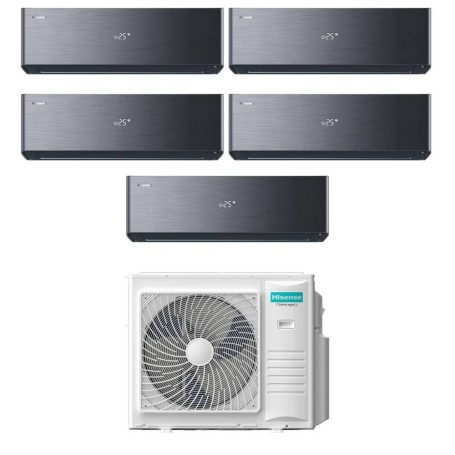 Climatizzatore Energy Pro X Black Hisense penta split 9000+9000+9000+9000+9000 btu inverter Wifi in A++ R32 5AMW125U4RTA