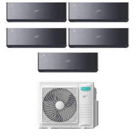 Climatizzatore Energy Pro X Black Hisense penta split 9000+9000+9000+9000+12000 btu inverter Wifi in A++ R32 5AMW125U4RTA