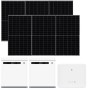 Impianto Kit fotovoltaico Goodwe Inverter ibrido 6kw e 2 batteria di accumulo da 5kw e 12 Pannelli fotovoltaici Sunerg da 510w 