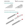 Tecnosystemi Diffusore Lineare con serranda a 2 Feritoie in Alluminio verniciato bianco L.600 PWD301616