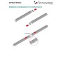 Tecnosystemi Diffusore Lineare con serranda a 2 Feritoie in Alluminio verniciato bianco L.600 PWD301616