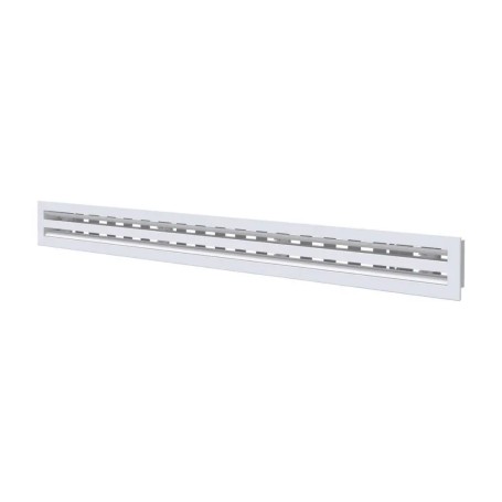 Tecnosystemi Diffusore Lineare con serranda a 2 Feritoie in Alluminio verniciato bianco L.600 PWD301616