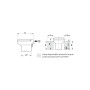 Trituratore WC integrato Sanitrit Sanicompact Luxe Silence CPTLS da 550 W