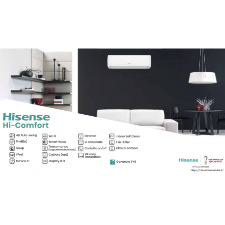 Climatizzatore 9000 HISENSE Hi Energy Inverter WI FI INTEGRATO A+++