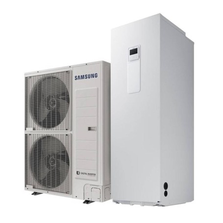 Pompa di calore Samsung EHS Mono R32 da 12 kW con ClimateHub da 260 lt monofase e kit di controllo MWR-WW10N