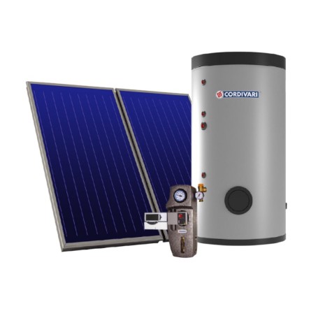Sistema solare termico Cordivari EcoBasic da 300 litri a circolazione forzata per tetto inclinato