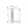 Radiatori in alluminio pressofuso Fondital Calidor80 B2 elementi con interasse 500