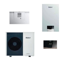 Sistema ibrido Vaillant PDC aroTHERM plus VWL 155/6 A da 15 kw e caldaia Ecotec plus VMW 30CS/1-5